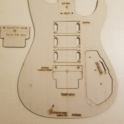 Guitarsbydesign StratFusion Guitar Body Template 2020 Natural image 1