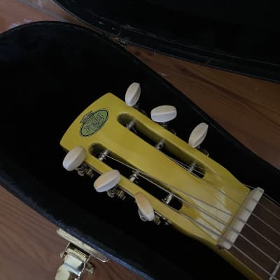 Regal RD-40 Gloss Yellow Squareneck Dobro Guitar and hard case image 4