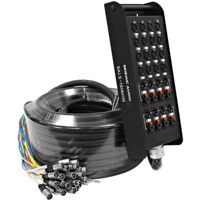 Seismic Audio 16 Channel 100' Pro Stage XLR Snake Cable (XLR & 1/4" TRS Returns) image 1
