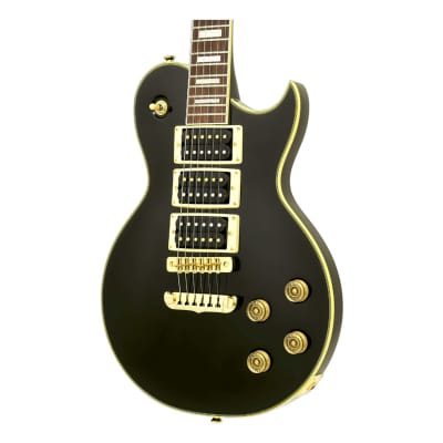 Aria Pro II PE-350PF PE Series Electric Guitar - Tribute Aged Black image 4