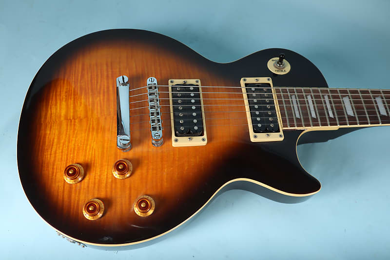 2000 Epiphone Les Paul 7-String Tobacco Sunburst Flame top