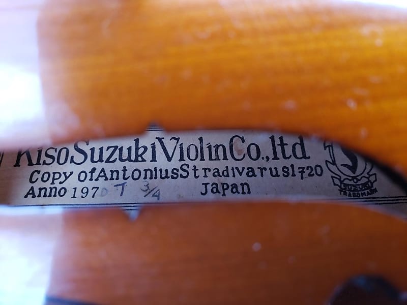 Kiso Suzuki Violin No. 720, 3/4, Japan 1970-1977, with Case, Brown