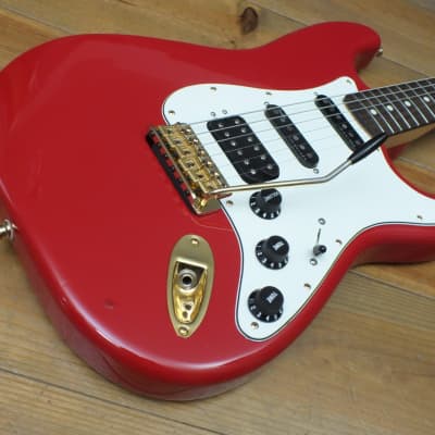 Fender Stratocaster FR Gold HSS * Noiseless 4 / Shawbucker 1991 Fiesta Red image 4