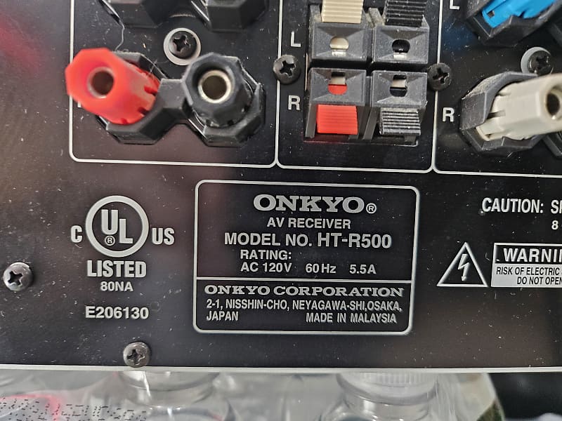 Onkyo Ht-r500 1990s - Black av receiver surround sound  			