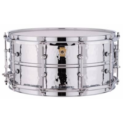 Ludwig LM402KT Hammered Supraphonic 6.5x14" Aluminum Snare Drum with Tube Lugs