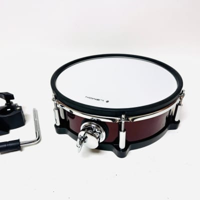 Used Lemon 12” x 4” RED Mesh Tom Snare w Clamp  for Roland Alesis Strike Kit