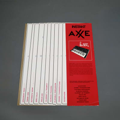 NOS ARP Axxe Synthesizer Patch Card Overlay Sheet Set