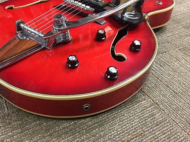 Vintage Japan Made 70's Epiphone EA-250, Red Burst Semi