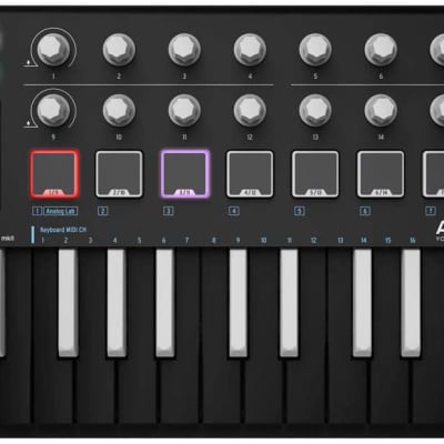 ARTURIA MINILAB MKII INVERTED MIDI Controller Black 25 Velocity-Sensitive Slim Keys (230504) image 3