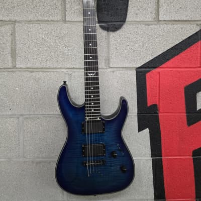 DEAN Custom 450 Flame Top w/EMG - Trans Blue | Reverb