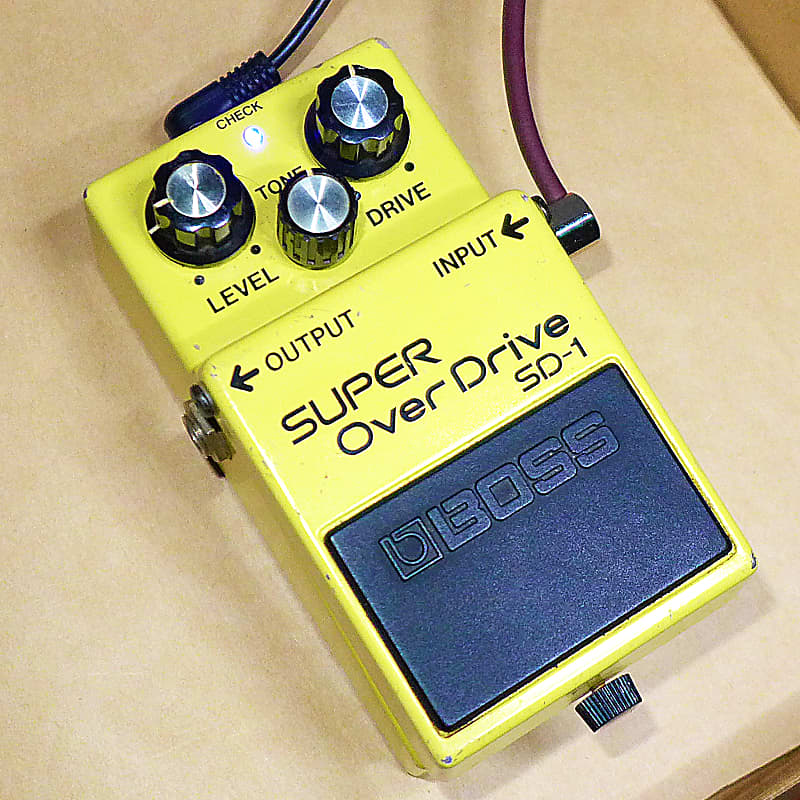 Boss SD-1 Super Overdrive Made In Japan 1986 (9V) Blue LED