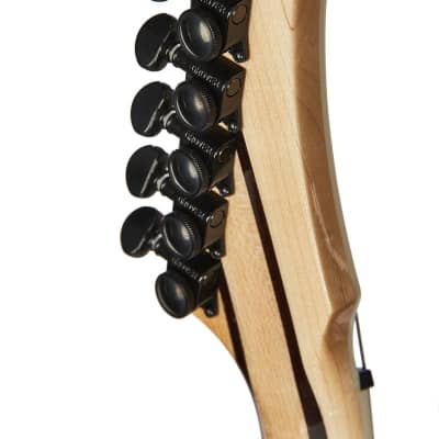BC Rich Guitars Shredzilla Extreme Electric Guitar with Hipshot Bridge, Trans Black Flame image 3