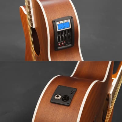 Lindo Left Handed Feeling Series Electro Acoustic Guitar with LCD Tuner XLR/Carry Case image 5