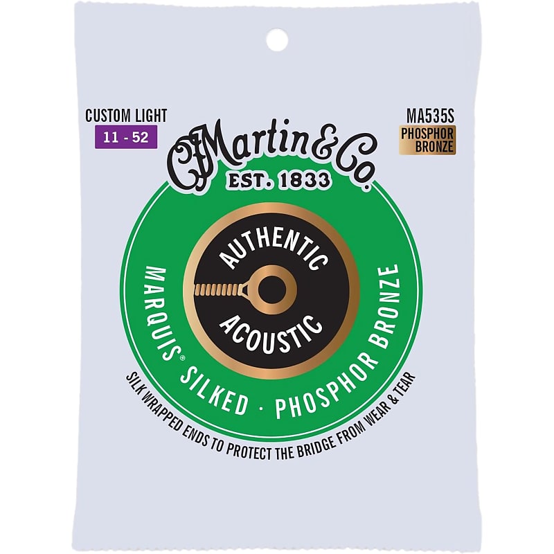 Martin MA535S Authentic Acoustic Marquis® Silked Strings Phosphor Bronze, Custom Light image 1