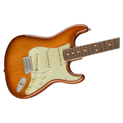 Fender American Performer 6-String Right-Handed Stratocaster Electric Guitar with Rosewood Fingerboard and Satin Urethane Neck Finish (Honey Burst) image 4