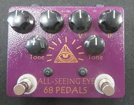 68 Pedals All Seeing Eye KoT Overdrive Overdrive Guitar Effects Pedal (New  Haven, CT)