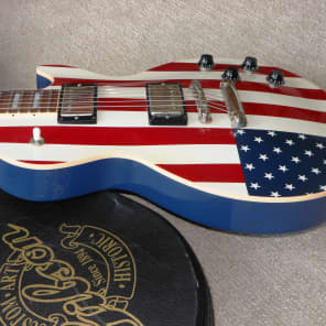 2001 Gibson Les Paul Stars & Stripes Red White Blue American Flag Electric Guitar & Case #17 image 19