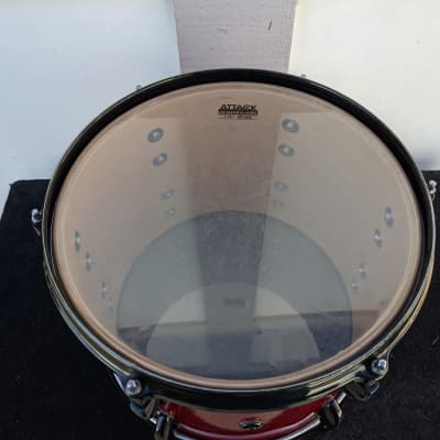 Pearl Made In Taiwan Red Sparkle Wrap 9 x 12" Masters Custom Extra Maple Shell Tom - Sounds Great! image 5