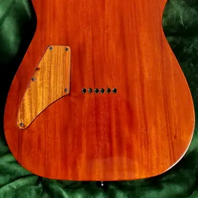 SJ Custom Guitars  Telecaster quilted mango top, one piece mahogany back, gotoh tuners, quantum pickups image 9