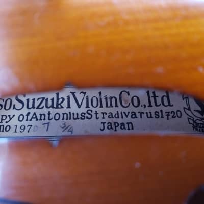 Kiso Suzuki Violin No. 720, 3/4, Japan 1970-1977, with Case, Brown