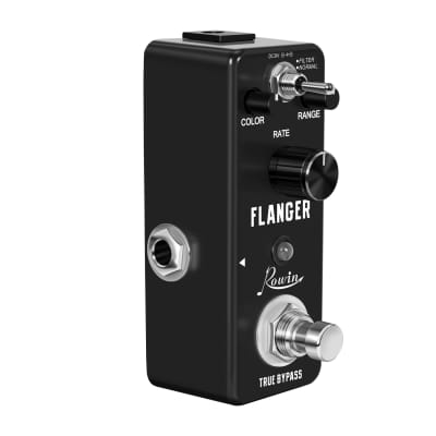 Rowin Classic Analog Flanger Guitar Effect Pedal with Special Vibration Rumbling Noise Effect Black image 5