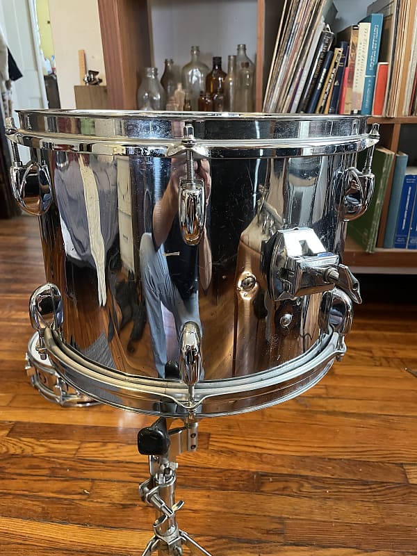 Gretsch 9x13 Stop Sign Tom Drum Chrome on wood image 1