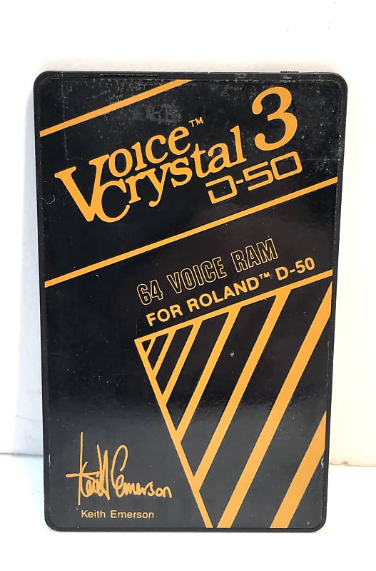 Voice Crystal 3 D50 64 Voice card cartridge data disk for Roland Keith Emerson  1980s Black image 1