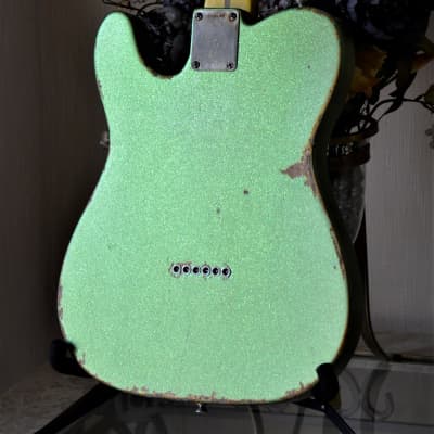 American Fender Telecaster Custom  Heavy Relic Green Sparkle image 3