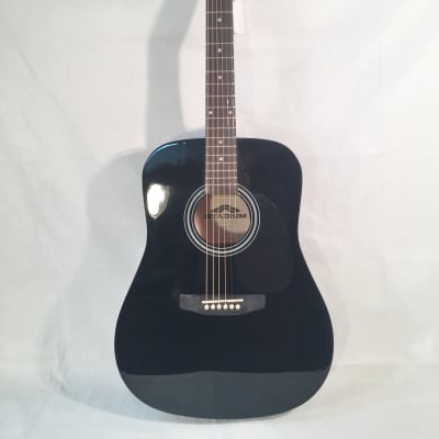 Stadium Dreadnought Style Acoustic Guitar-Black-Model ST-D-42B-w/Setup! for sale
