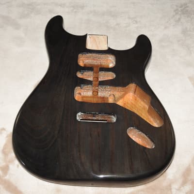 Mighty Mite MM2700AF-STBK Strat Swamp Ash Body Transparent Black Thin Poly Finish NOS #2 image 4