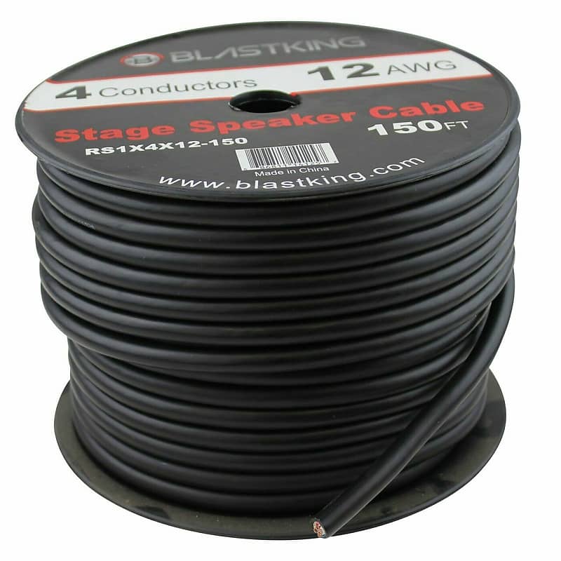 Blastking Rs1x4x12 150 12 Awg 4 Conductor Speaker Cable 150 Reverb 2878