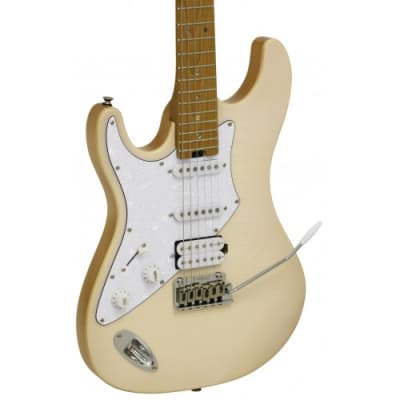 Aria 714 JH Fullerton, Inverted Poplar Body, Flamed Maple Top, Roasted Maple Neck, New, Free Shipping image 1
