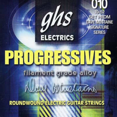 GHS Dave Mustaine Progressives Electric Guitar Strings; gauges 10-52 image 1