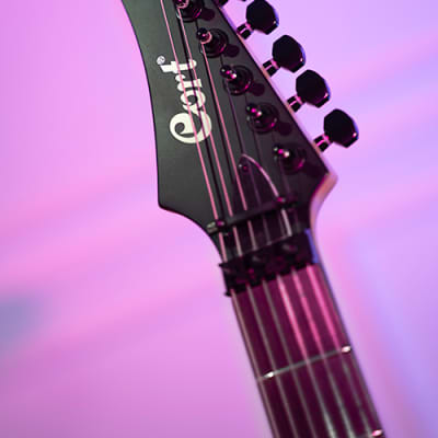 Cort X500MENACE Solid Maple Top Mahogany Body 7Pcs Maple Purple Heart Neck 6-String Electric Guitar image 15