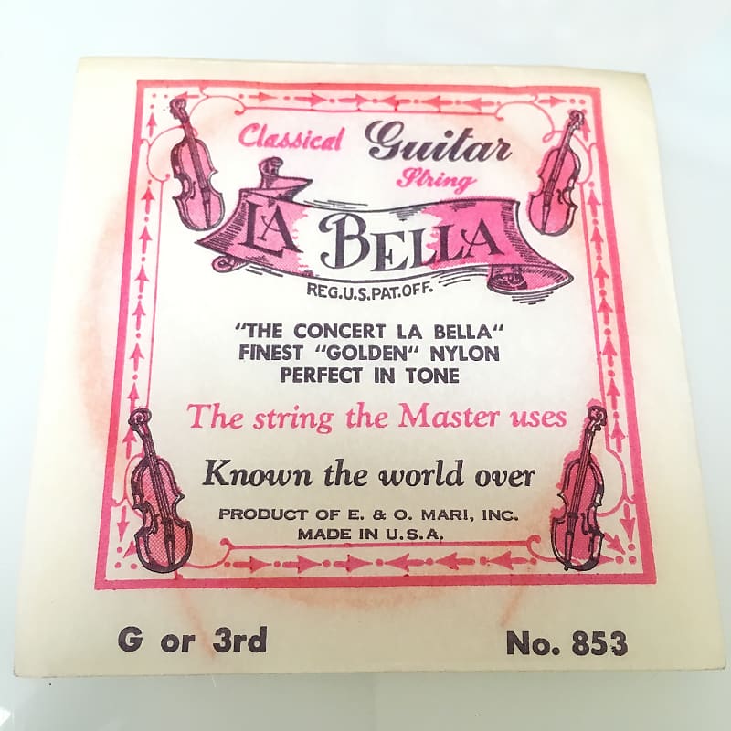 La Bella Vintage Classical Golden Nylon String No. 853 Reverb UK