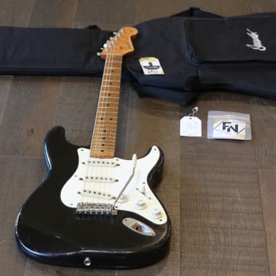 2014 Danocaster Strat Double-Cut Electric Guitar Black Relic + OGB for sale