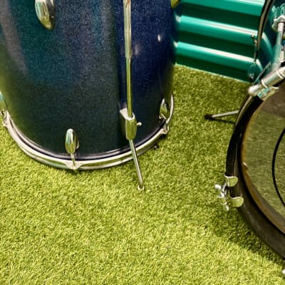 ⚡️Vintage Whitehall 4-Piece Drum Set 20" /12" / 13"/16" Made In Japan -Blue Sparkle⚡️ image 17