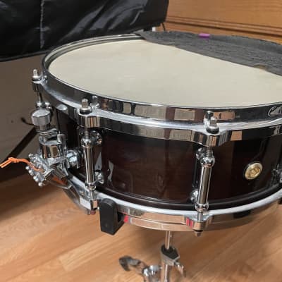 Pearl PHP-1450/101 6-Ply Maple 5x14" Philharmonic Concert Snare Drum 2001 - 2020 - Gloss Walnut image 2