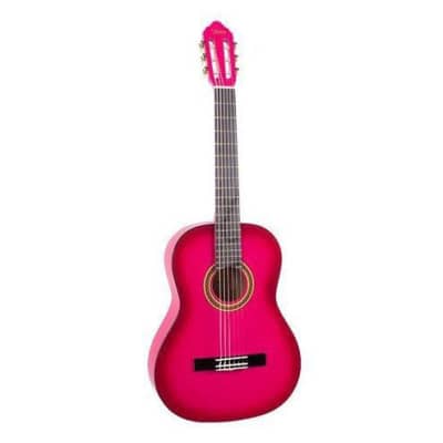 Valencia 100 Series | 1/4 Size Classical Guitar | Pink Sunburst for sale