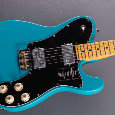 Fender American Professional II Telecaster Deluxe - Miami Blue w/Maple for sale