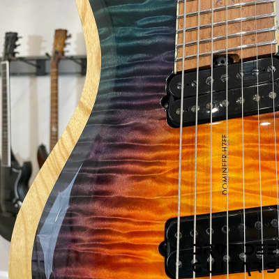 ViK Domineer H7ff "Blood Moon Surf" Multiscale Headless Electric Guitar w/ Case-Blood Moon Surf image 5