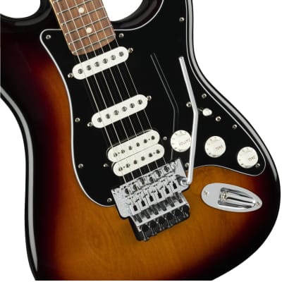 Fender Player Stratocaster Electric Guitar with Floyd Rose Pau Ferro FB, 3-Color Sunburst image 5