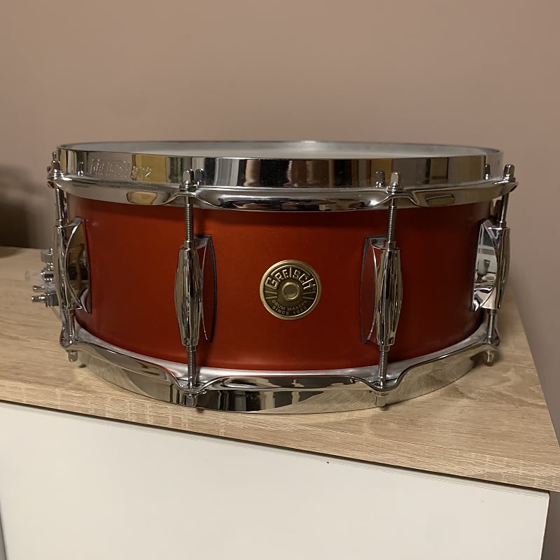 Gretsch Broadkaster 14x5,5 snaredrum - Satin dakota red | Reverb