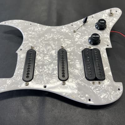 Carvin HSS Loaded 11- hole Pickguard  1990's 2000's - White Pearl. image 3