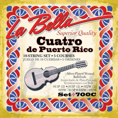 La Bella 700C Puerto Rican Cuatro Strings image 1