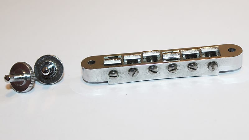 Gibson P.W. Nashville Tune-O-Matic Bridge W/ Wheels Chrome Les