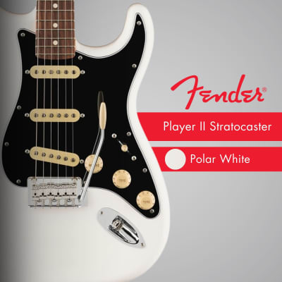 Fender Player II Stratocaster 6-String Right-Handed Electric Guitar with Alder Body and Maple Fingerboard (Polar White) image 2