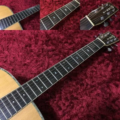 Super rare Morris Special W-50 TF Japan Vintage Acoustic Guitar Natural w/HC Used in Japan Discount image 3