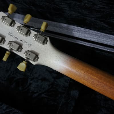 Patrick James Eggle Guitars Macon Vintage in Grained Blonde w/ Tortoise Shell Binding & Headstock image 12