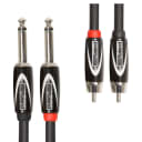 Roland Black Series Interconnect, Dual cable—1/4-inch to RCA - 10FT / RCC-10-2R28